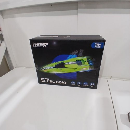 DEERC HIGH SPEED SELF-RIGHTING BRUSHLESS RC SPEED BOAT - 19" - 2500 MAH- GREEN (MODEL: S7) image 5