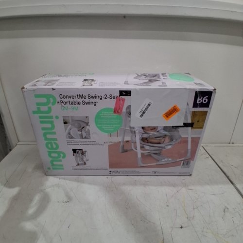 INFANT'S INGENUITY CONVERTME SWING-2-SEAT CHAIR - WHITE/GREY - (MODEL:B6) image 8