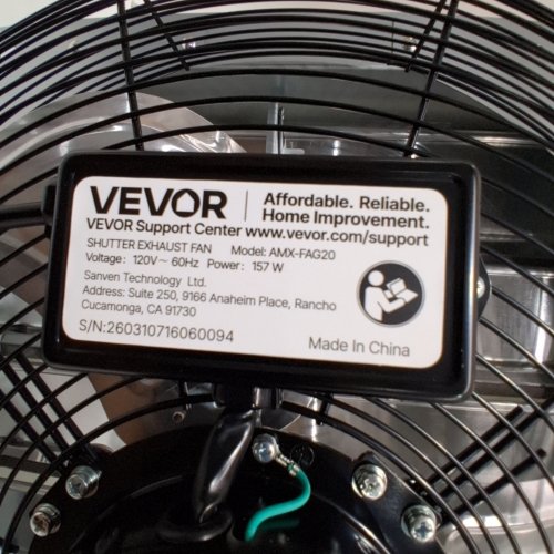 SHUTTER EXHAUST FAN UP TO 2000CFM - 157W - 20" - SILVER (MODEL: AMX-FAG20) image 4