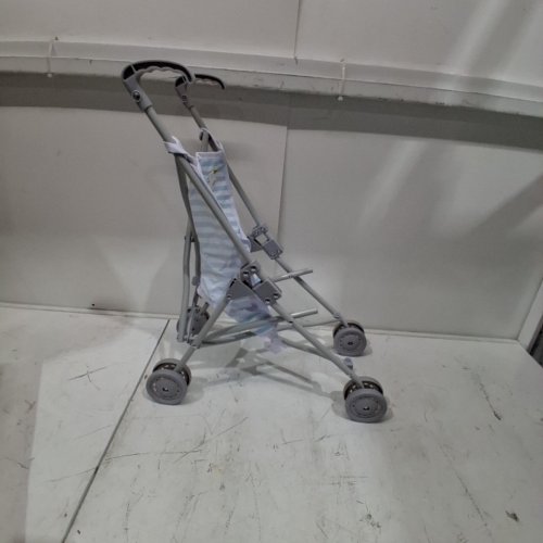 JC TOYS BERENGUER BOUTIQUE SINGLE UMBRELLA BABY DOLL STROLLER - 16" - ELEPHANT THEME BLUE - (MODEL:‎81485B) image 2