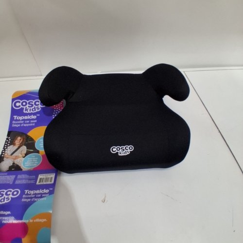 COSCO KIDS TOPSIDE LIGHTWEIGHT BACKLESS BELT-POSITIONING BOOSTER CAR SEAT - 40-100LB MAX- BLACK (MODEL: ‎22976CBLK6) image 3
