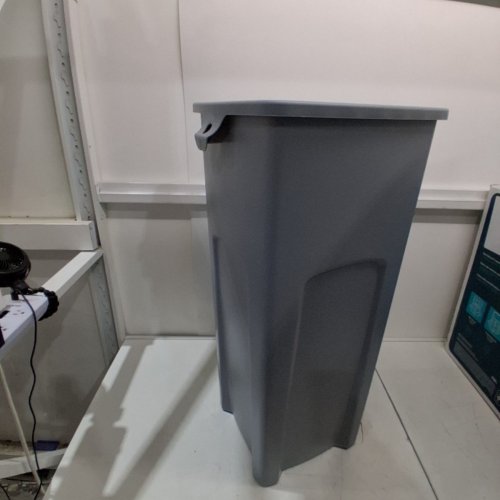 RUBBERMAID SQUARE TALL PLASTIC GARBAGE BIN TRASH CAN - 23 GAL - GREY image 3