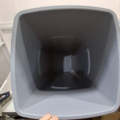 RUBBERMAID SQUARE TALL PLASTIC GARBAGE BIN TRASH CAN - 23 GAL - GREY image 4