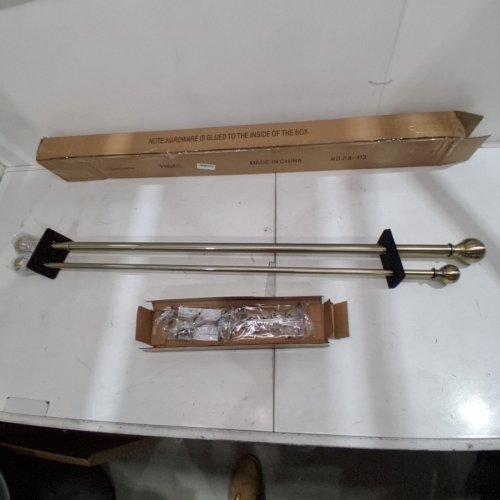 FUMLYATE ADJUSTABLE DOUBLE CURTAIN RODS - 36" - 72" - ANTIQUE BRONZE (MODEL: FA-113) image 2
