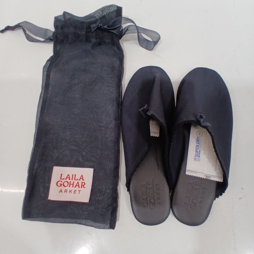 WOMEN'S LAILA GOHAR FLAT SHOES - SIZE 6.5 - DARK BLUE image 2