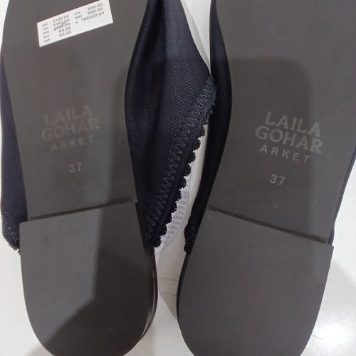 WOMEN'S LAILA GOHAR FLAT SHOES - SIZE 6.5 - DARK BLUE image 4
