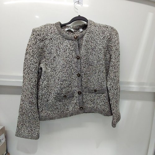 VERONICA BEARD REXTON LONG-SLEEVE BUTTON-DOWN CARDIGAN - MEDIUM - DOVE WHITE MULTI (STYLE: 2607KC7291133) image 2