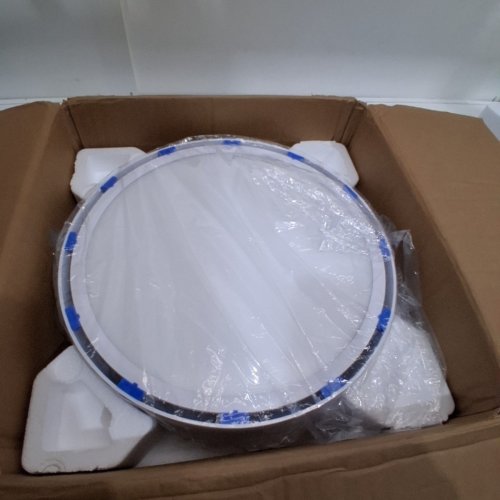 ROUND FLUSH MOUNT CEILING LIGHT FIXTURE - WHITE image 2