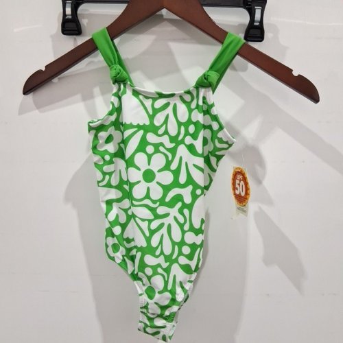 GIRL'S ONE-PIECE SWIMSUIT - SMALL (6) - GREEN (STYLE: GRS58008G) image 2