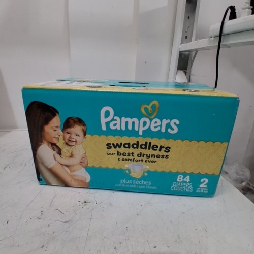 84 PAMPERS SWADDLERS DISPOSABLE DIAPERS - SIZE 2 image 2