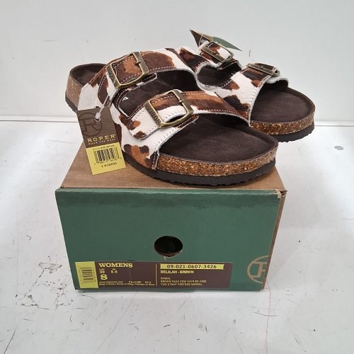 WOMEN'S ROPER TWO STRAP FOOTBED DELLILAH SANDAL - 8 - BROWN (MODEL: 09-021-0607-3426) image 3