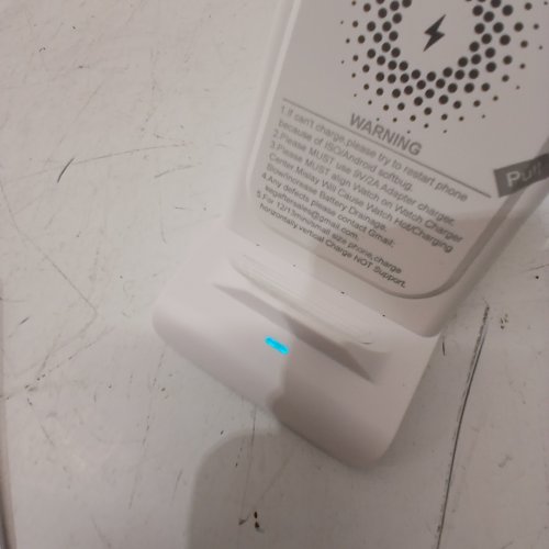 ELOBETH 3-IN-1 WIRELESS CHARGING STATION COMPATIBLE WITH SAMSUNG GALAXY WATCH - 10W FAST CHARGING - WHITE (MODEL: JH12-S) image 2
