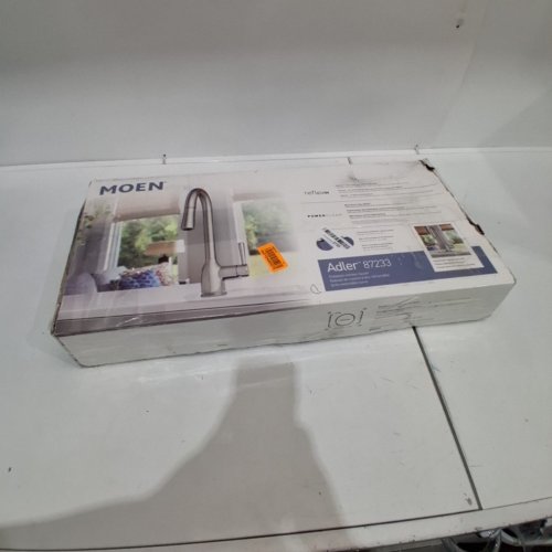 MOEN ADLER PULLDOWN KITCHEN FAUCET - POWER CLEAN - STAINLESS STEEL - CHROME FINISH (MODEL: 87233) image 12
