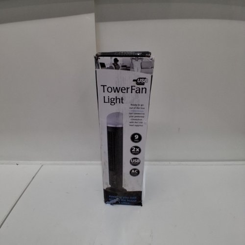 ERHIGHER LED LIGHT BLADELESS STREAMLINED DESIGN TOWER FAN - 14"X3.9" - BLACK image 5