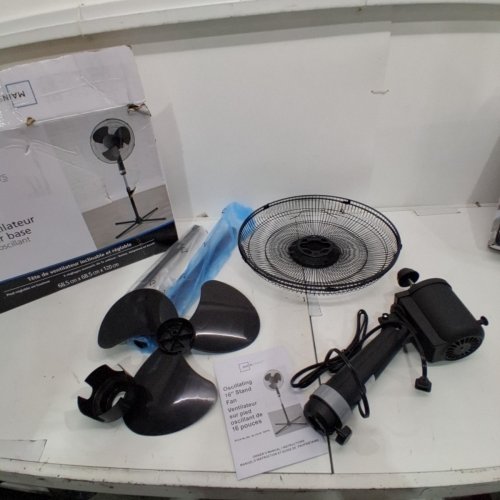 MAINSTAYS 3-SPEED OSCILLATING STANDING FAN - 27" X 47" - BLACK image 3