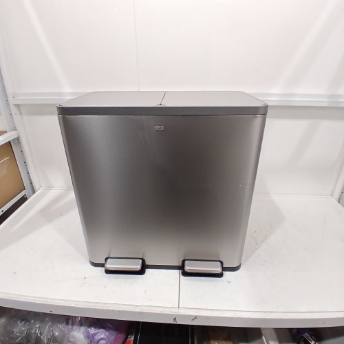 EKO ECOCASA PLUS DUAL COMPARTMENT STEP TRASH CAN WITH REMOVABLE LINERS - 42L PER SIDE (84L TOTAL) - GREY/BLACK (MODEL: 1925451) image 2
