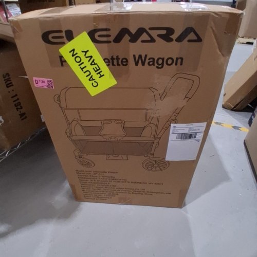 ELEMARA FOLDABLE STROLLER WAGON FOR 2 KIDS - 110LBS MAX 48" X 17" X 40" - BLACK - (MODEL: ST-401) image 12