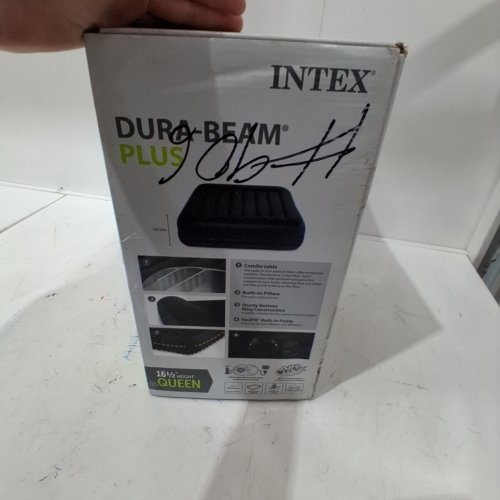 INTEX DURA-BEAM PILLOW REST RAISED AIRBED WITH INTERNAL PUMP - 16.5" QUEEN - BLUE/BLACK image 6