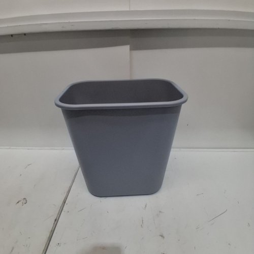 RUBBERMAID COMMERCIAL DECKSIDE PLASTIC WASTEBASKET - 7GAL - GREY (MODEL:2956) image 2