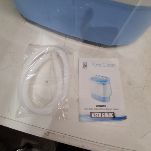 PYLE PURE CLEAN 2-IN-1PORTABLE WASHING MACHINE WITH WASHER & DRYER - 7.7LBS / 3.3LBS CAP - WHITE/BLUE (MODEL: PUCWM22) image 6