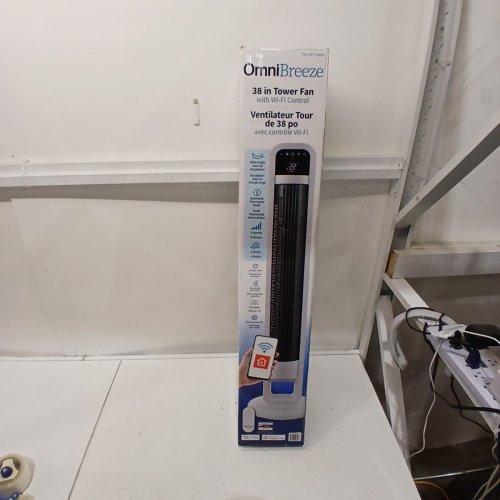 OMNIBREEZE PREMIUM 38" OSCILLATING TOWER FAN WITH WIFI CONTROL, 5-SPEEDS & REMOTE - WHITE/BLACK (MODEL: 5333021/DC2313R-G) image 5