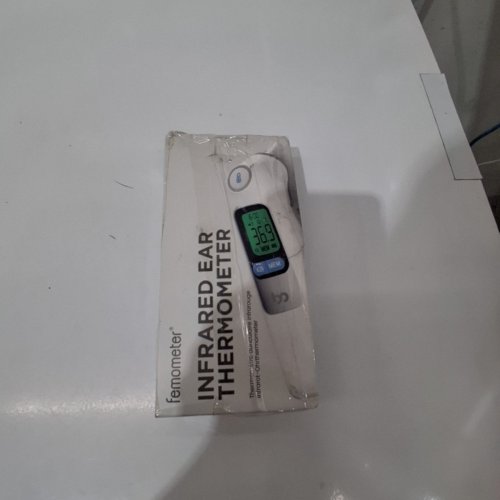 FEMOMETER INFRARED EAR THERMOMETER WITH DISPOSABLE PROBE COVERS AND CARRYING CASE - WHITE (MODEL: DET-1015) image 4