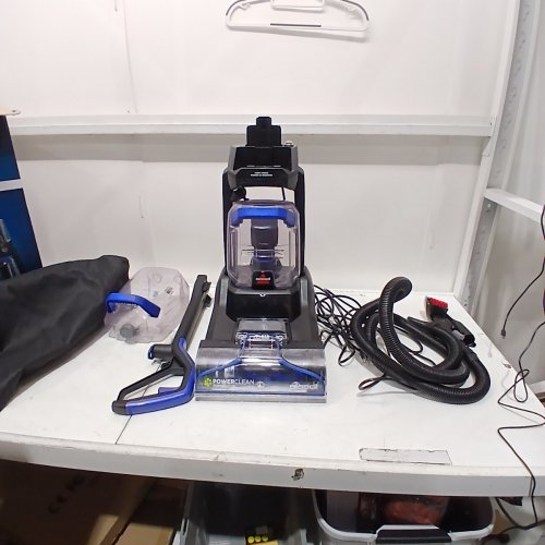 BISSELL POWERCLEAN TURBO PET XL UPRIGHT CARPET CLEANER - BLACK/BLUE (MODEL: 3738C) image 3