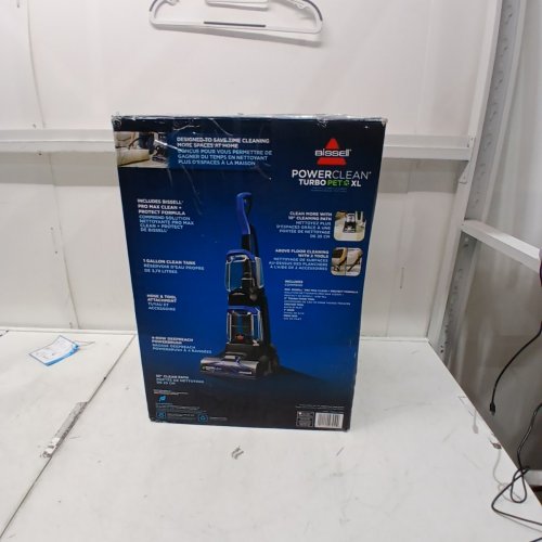 BISSELL POWERCLEAN TURBO PET XL UPRIGHT CARPET CLEANER - BLACK/BLUE (MODEL: 3738C) image 5