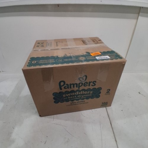 186PK PAMPERS SWADDLERS DISPOSABLE DIAPERS - SIZE 2 image 3