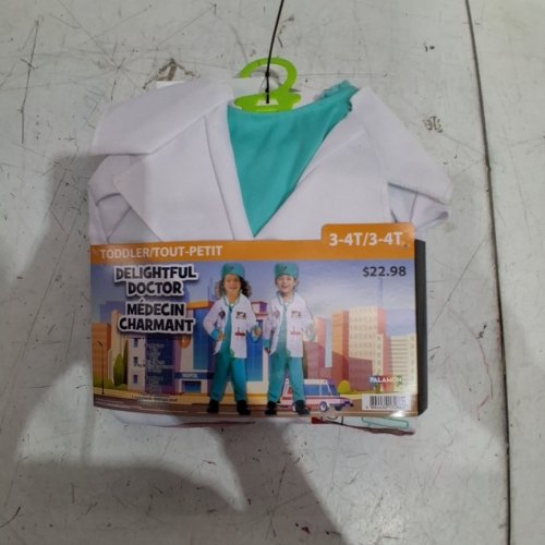 8PC KIDS PALAMON DELIGHTFUL DOCTOR COSTUME - 3-4T - WHITE/TEAL image 2