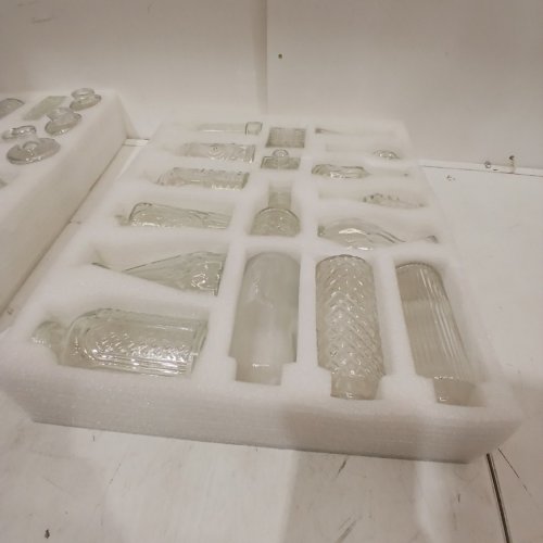 40PC SMALL GLASS VASES & CENTERPIECES - SMALL FLOWER VASES , ASSORTED STYLES & SIZES - CLEAR image 4