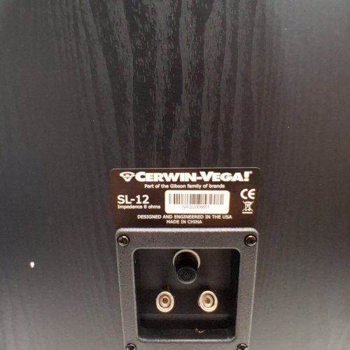 CERWIN-VEGA 3-WAY FLOORSTANDING SPEAKER - 8 OHMS - BLACK (MODEL: SL-12) image 7