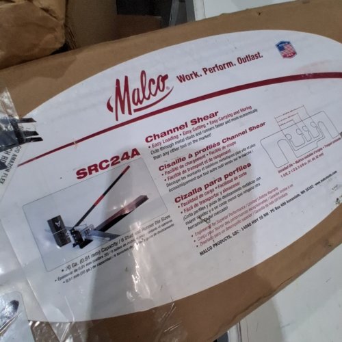 MALCO CHANNEL SHEAR METAL STUD/RUNNER CUTTER - 20 GA (MODEL: SRC24A) image 2