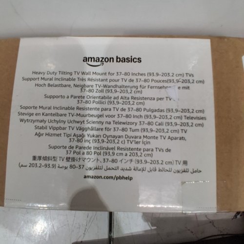 AMAZON BASICS TILTING TV WALL MOUNT FOR TVS - 37"- 80" - BLACK image 3