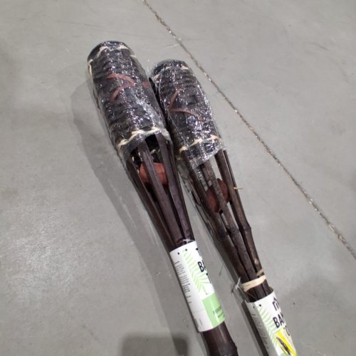 2PK TIKI BRAND WEATHER RESISTANT BAMBOO TIKI TORCH - 60" - DARK BROWN image 3