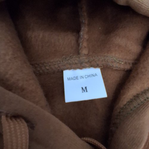 SP5DER 555555 WEB GRAPHIC PULLOVER HOODIE - MEDIUM - BROWN image 3