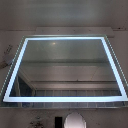 HALUMAO LARGE DIMMABLE MOUNTABLE SMART TOUCH VANITY MAKE UP MIRROR WITH LIGHTS AND USB PORT - 23" X 18" image 2