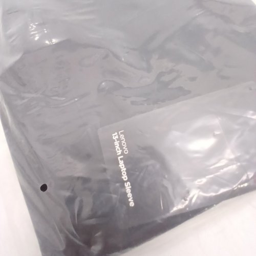LENOVO NEOPRENE MATERIAL SOFT FLEECE LINING ZIPPERED TOP OPENING BASIC LAPTOP SLEEVE - 13"- BLACK image 3