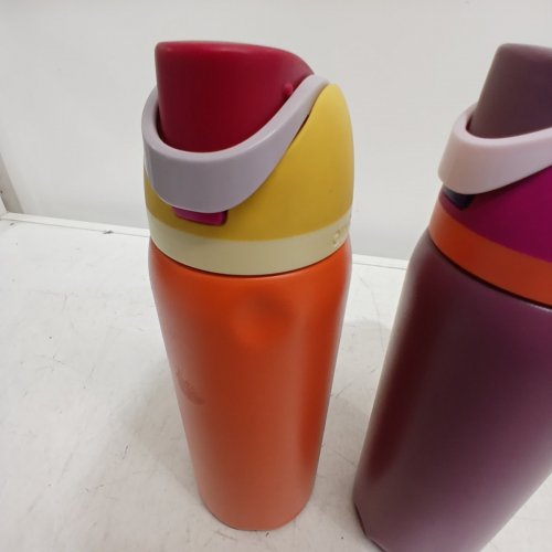 2PK OWALA STAINLESS STEEL WATER BOTTLES - 24OZ - PINK/GREEN (MODEL: 1965314) image 4