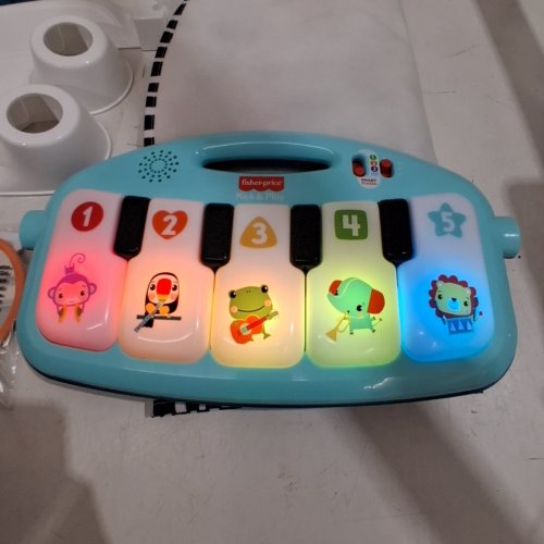 FISHER-PRICE 4-IN-1 BABY MUSICAL GLOW AND GROW KICK & PLAY PIANO GYM PLAYMAT - AGES 0+ MONTHS - BLUE (MODEL: HVX56-9997) image 2