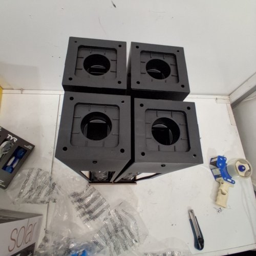 4PK SOLAR BOLLARD PATHWAY LIGHTS - 22" X 3.5" - BLACK (MODEL: 2323028) image 4