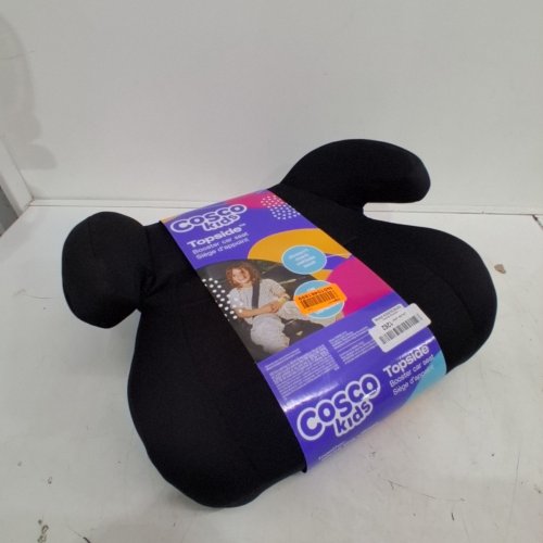 COSCO KIDS TOPSIDE LIGHTWEIGHT BACKLESS BOOSTER CAR SEAT - 100LBS CAPACITY - BLACK (MODEL: 22976C-BLK) image 3