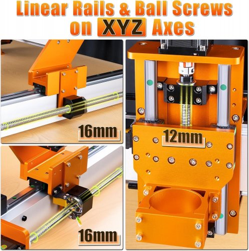 FOXALIEN DESKTOP CNC ROUTER MACHINE WITH NEMA 23 CLOSED-LOOP STEPPER MOTOR - 17"X17" ACTIVE WORKSPACE AREA - (MODEL: XE-ULTRA CORE) image 4