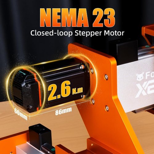 FOXALIEN DESKTOP CNC ROUTER MACHINE WITH NEMA 23 CLOSED-LOOP STEPPER MOTOR - 17"X17" ACTIVE WORKSPACE AREA - (MODEL: XE-ULTRA CORE) image 5
