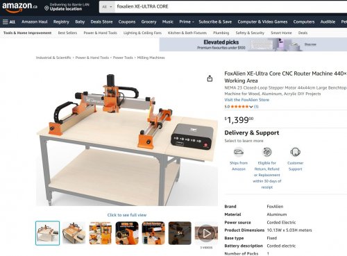 FOXALIEN DESKTOP CNC ROUTER MACHINE WITH NEMA 23 CLOSED-LOOP STEPPER MOTOR - 17"X17" ACTIVE WORKSPACE AREA - (MODEL: XE-ULTRA CORE) image 2