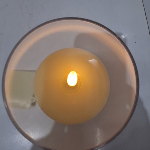 FLICKERING FLAMELESS LED CANDLE - 4" - CREAM image 2