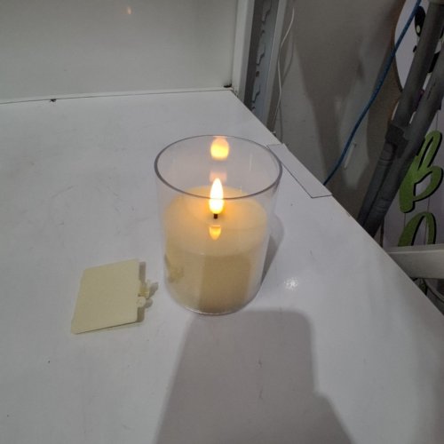 FLICKERING FLAMELESS LED CANDLE - 4" - CREAM image 3