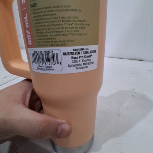 BPS TRAVEL MUG WITH SLIDER LID AND STRAW - 30OZ - APRICOT ICE (MODEL:4628279) image 2