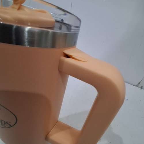 BPS TRAVEL MUG WITH SLIDER LID AND STRAW - 30OZ - APRICOT ICE (MODEL:4628279) image 4