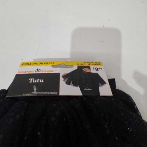 GIRL'S WAY TO CELEBRATE! SEQUIN TUTU - LARGE/EXTRA LARGE - BLACK image 3